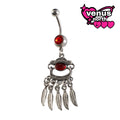 Creative waterdrop belly button ring, stainless steel heart-drip oil belly ring, simple boat anchor belly navel nail for women, piercing accessory
