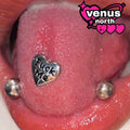 "Fxck Me" tongue barbell