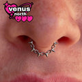 Spiked thorn clicker ring