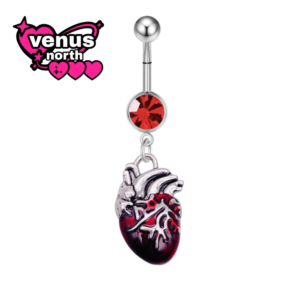 Gothic navel piercing