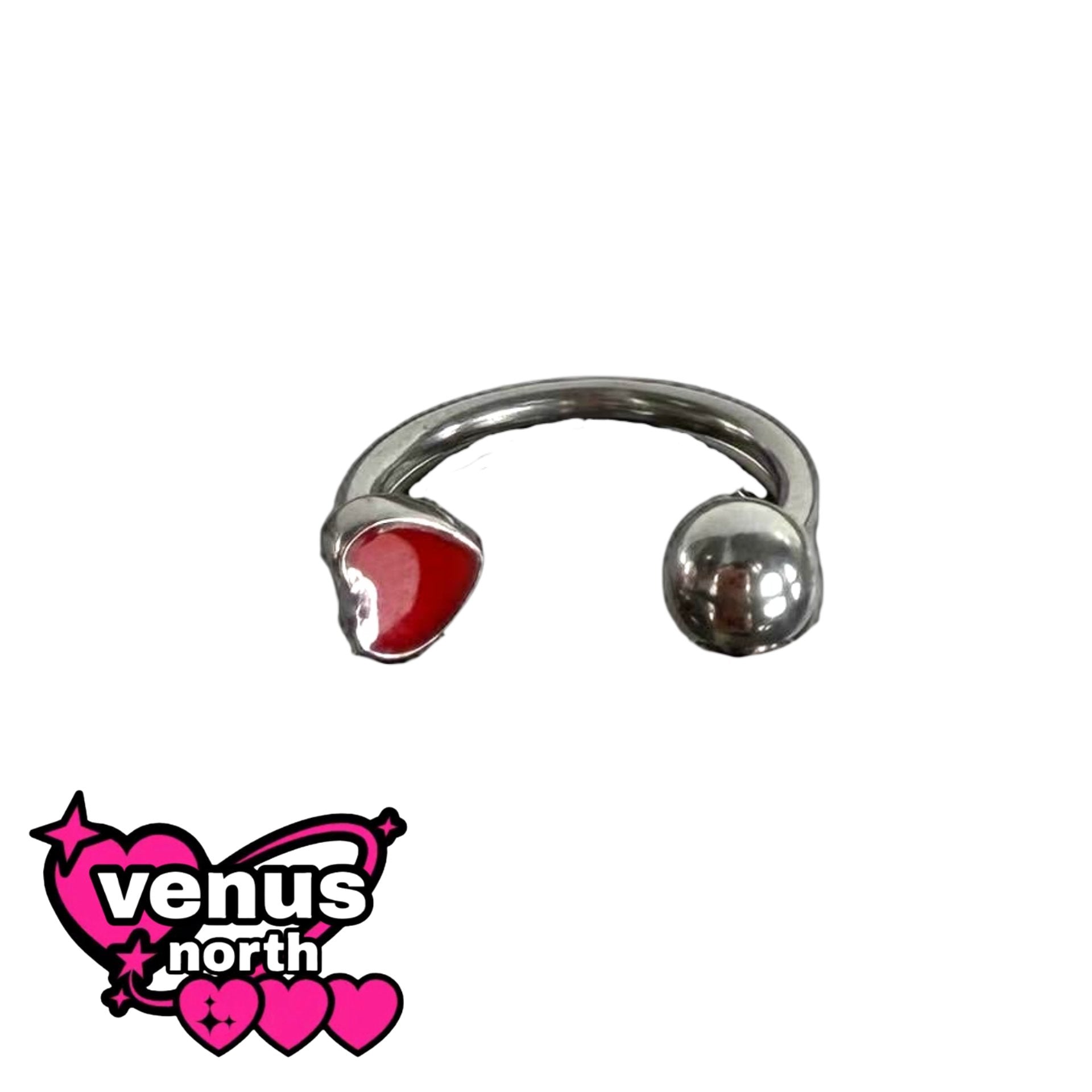 Red circular barbell