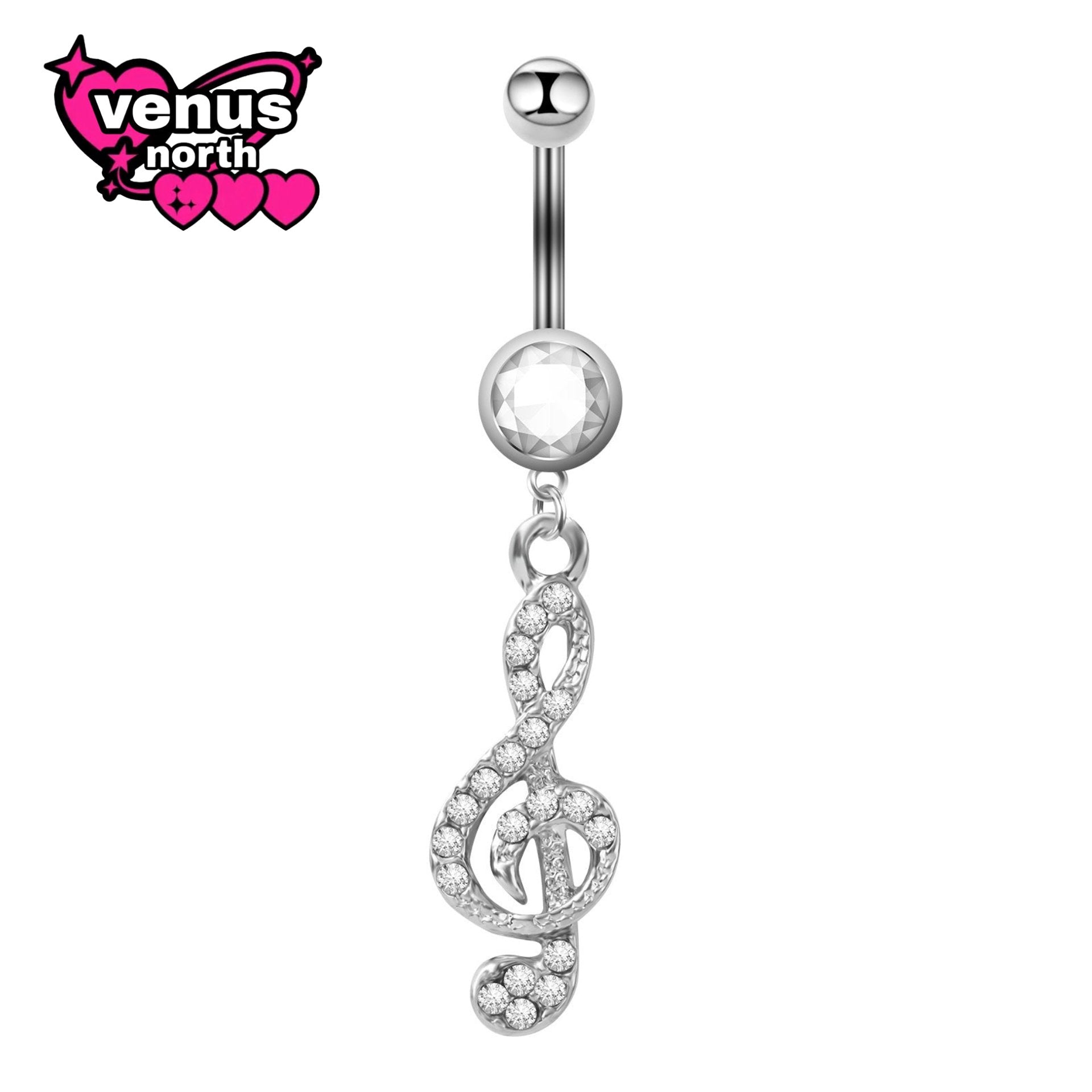 Music note & ankh belly button piercing - mix and match