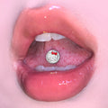 Cartoon character tongue barbell